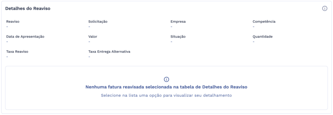 Grupo sem seleção - Detalhes do Reaviso