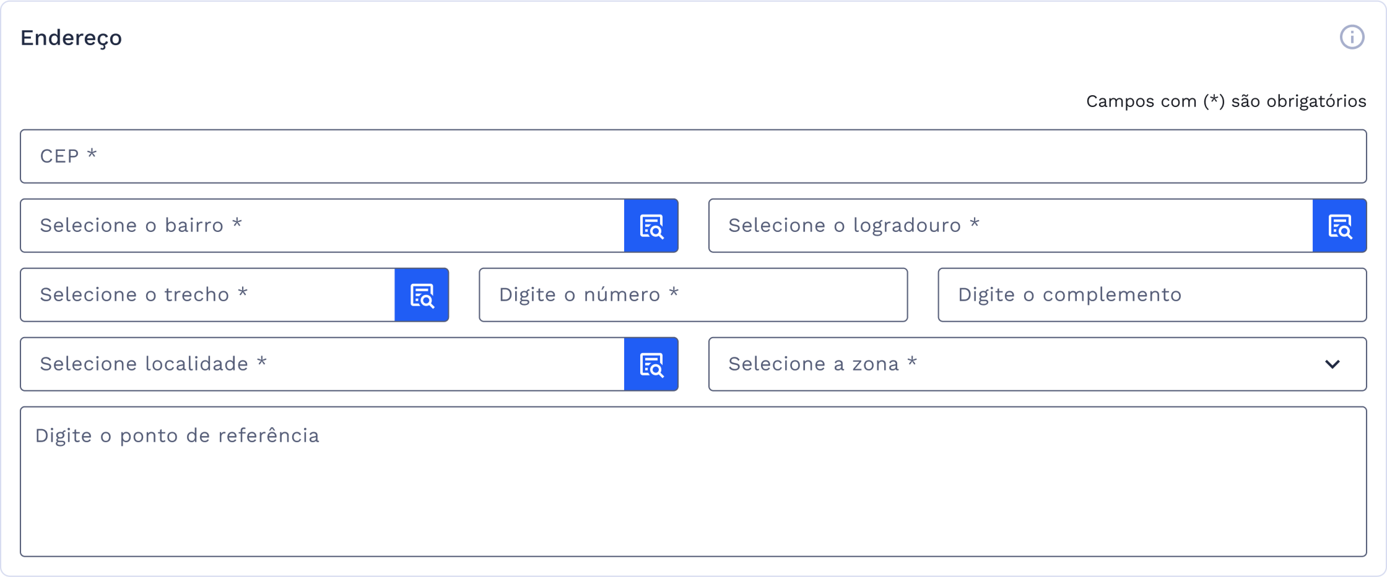 Quadro: Endereço - via cliente