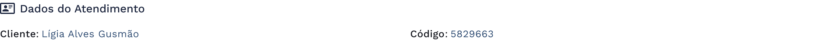 Grupo de dados do atendimento