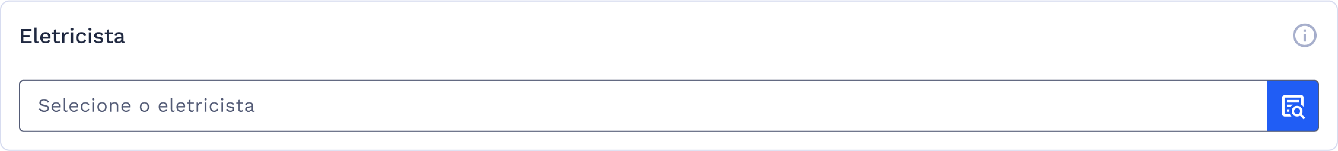 Grupo de campos: Eletricista